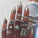 Ring-Set mit 8 bis 12 Ringen