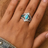 Ring mit Türkis in Weißgold