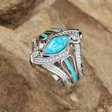 Ring mit Türkis in Weißgold