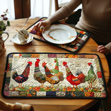 Gesteppte Tischsets – mit Huhn