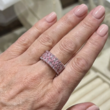 Rosé-Kaskaden-Ring | Weißgold