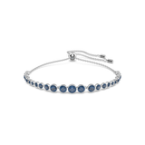 Saphir-Tennisarmband im Rundschliff | Weißgold