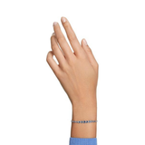 Saphir-Tennisarmband im Rundschliff | Weißgold