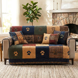Gesteppter Sofabezug – im rustikalen Stil