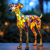 Whippet-inspirierte Glasmalerei