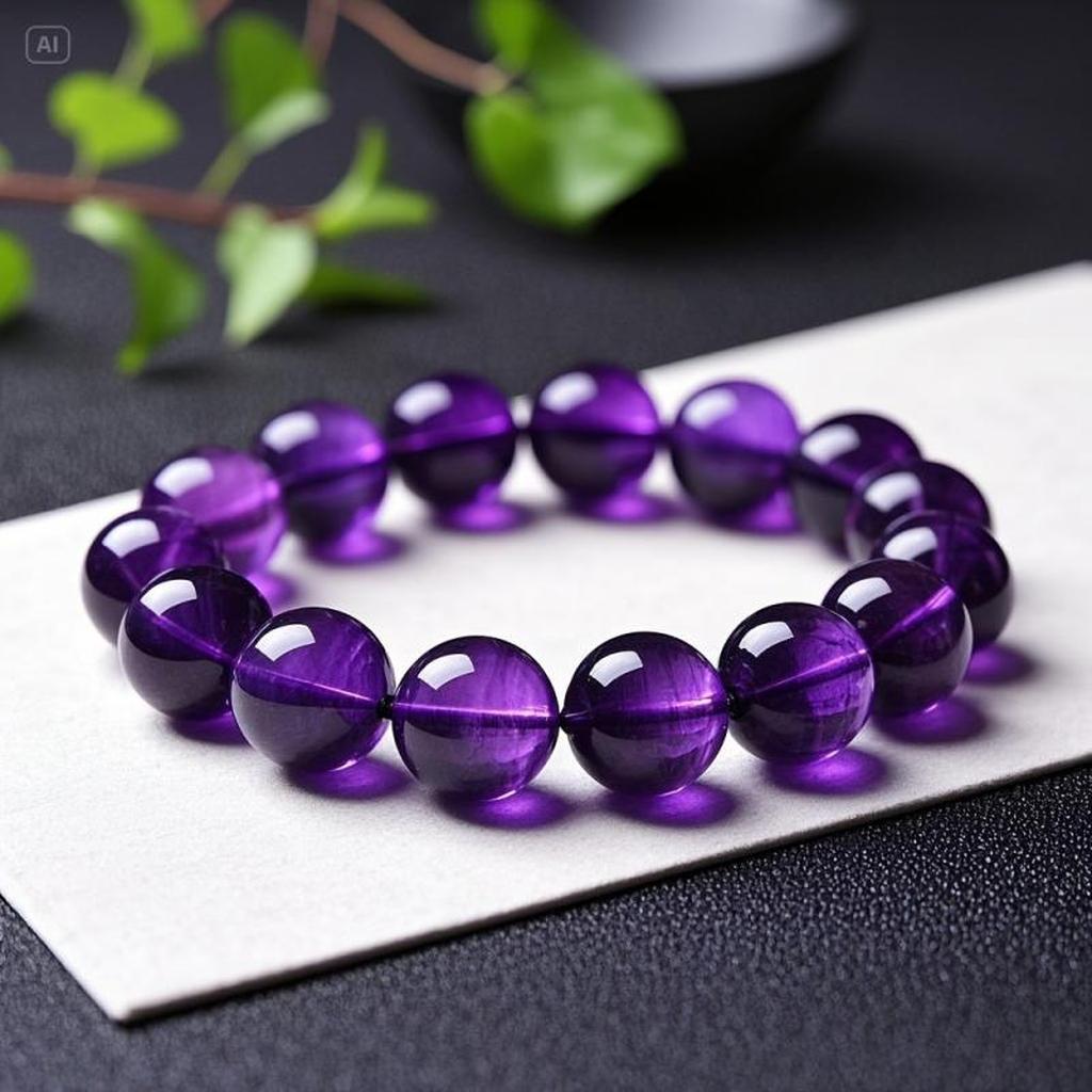 Armband Valeria mit lila Perlen