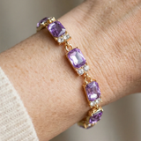 Amethyst-Charm-Armband Valleria | Gold