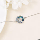 Verstellbares Armband mit Hundeanhänger in Weißgold