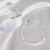 Weißgold-Armband mit Zirkonia