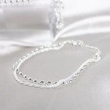 Weißgold-Armband mit Zirkonia