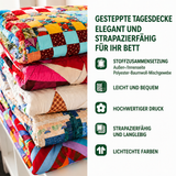 3-teiliges gestepptes Bettwäsche-Set – Spaziergang im Wald