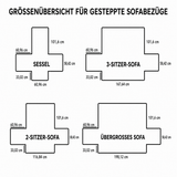 Gesteppter Sofabezug – im Hippie-Stil