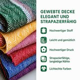 Gewebte Decke – Pferdeidylle
