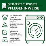 Gesteppte Tischsets – mit der Schwarzen Bärenfamilie