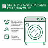 Gesteppte Kosmetiktasche mit Retro-Patchwork