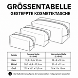 Gesteppte Kosmetiktasche mit entspannter Welle