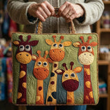 Handgefertigte Stepptasche – Giraffe