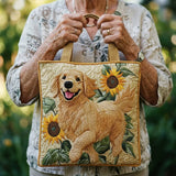 Handgefertigte Stepptasche – Golden Retriever